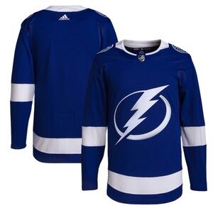 NHL Adidas Tampa Bay Lightning Official Hockey Jersey NWT Size 50 Blue & White